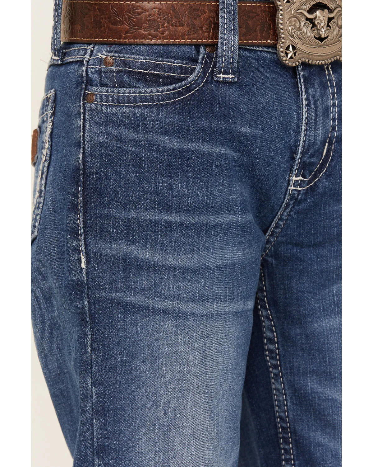 Product Name:  Wrangler Girls' Medium Wash Trouser Leg Jeans