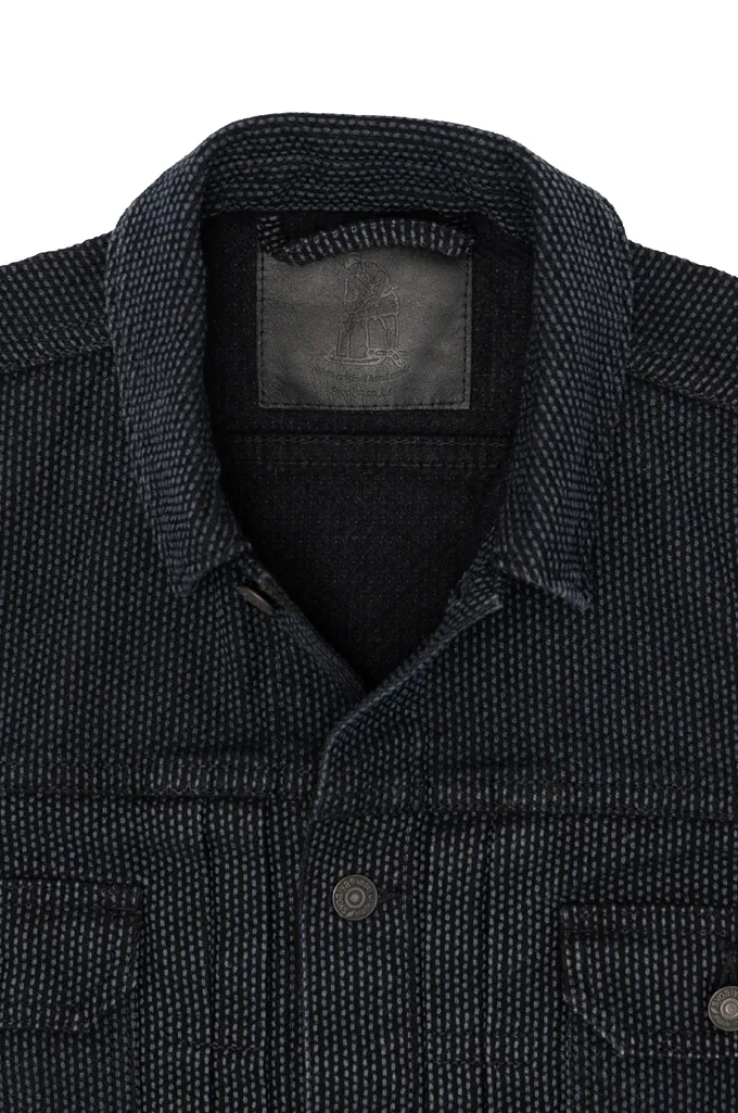 Pure Blue Japan Gray x Black Sashiko Type II Jacket