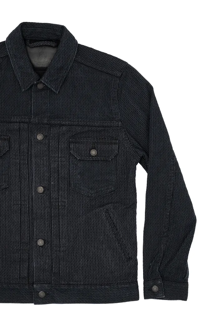 Pure Blue Japan Gray x Black Sashiko Type II Jacket