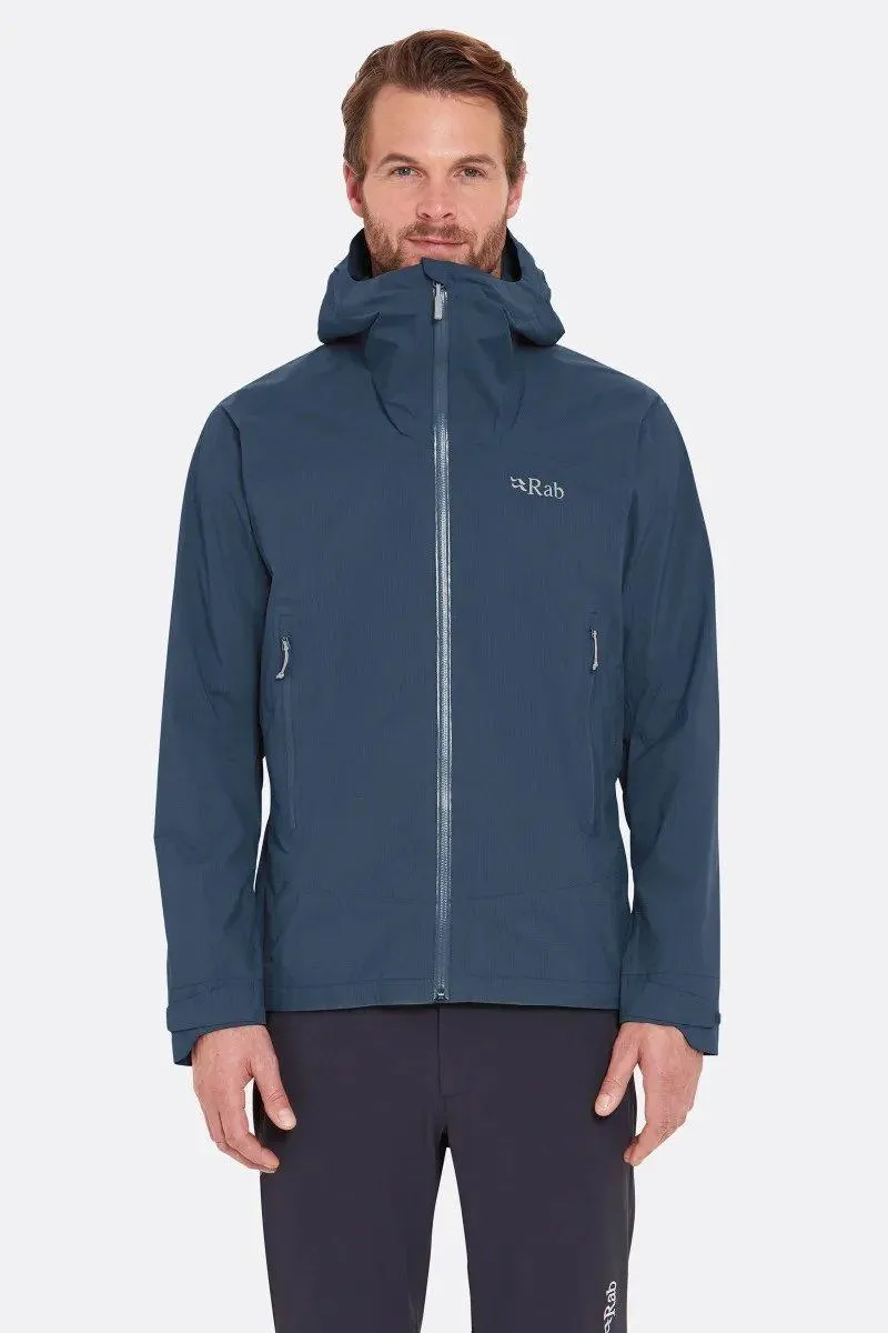 Rab Men's Downpour Light Jacket - Tempest Blue | George Fisher