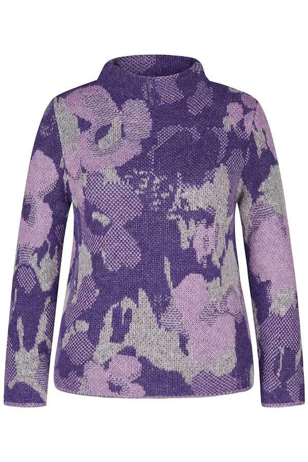 Rabe & LecomtePUPLE FLORAL JACQUARD PULLOVER