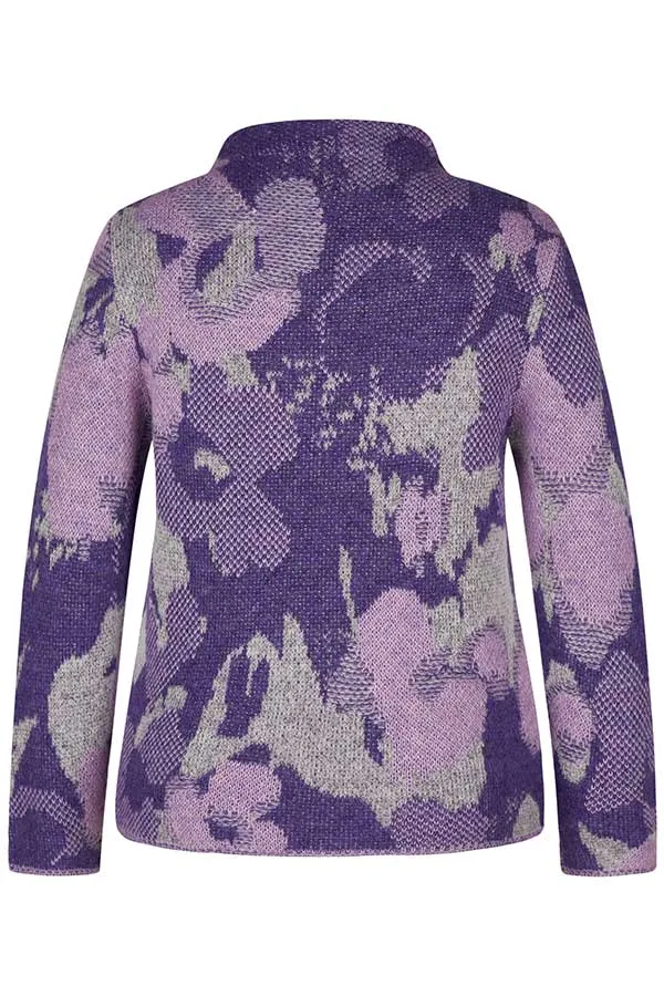 Rabe & LecomtePUPLE FLORAL JACQUARD PULLOVER