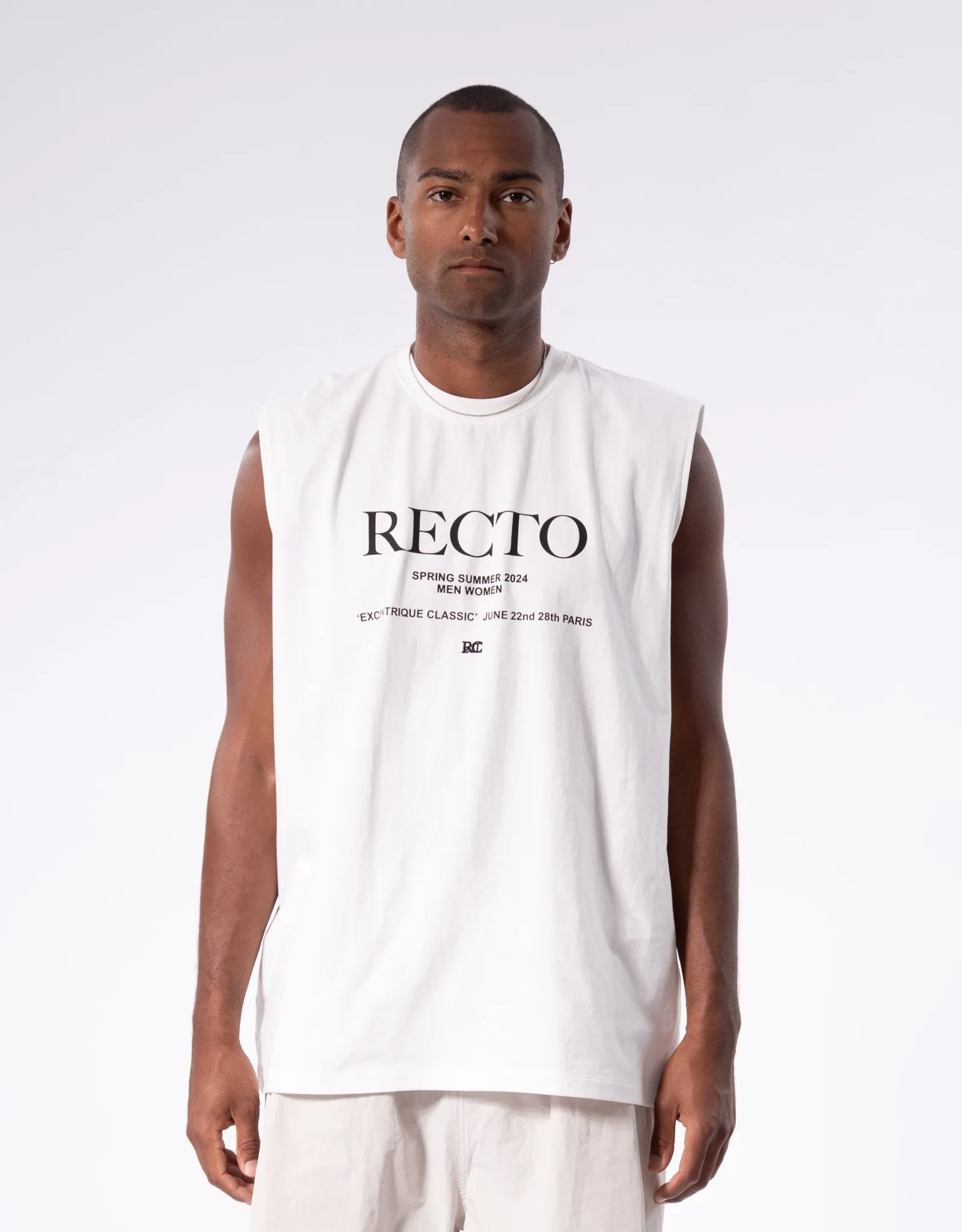 Recto     Seasonal Logo Printed Sleeveless Top  