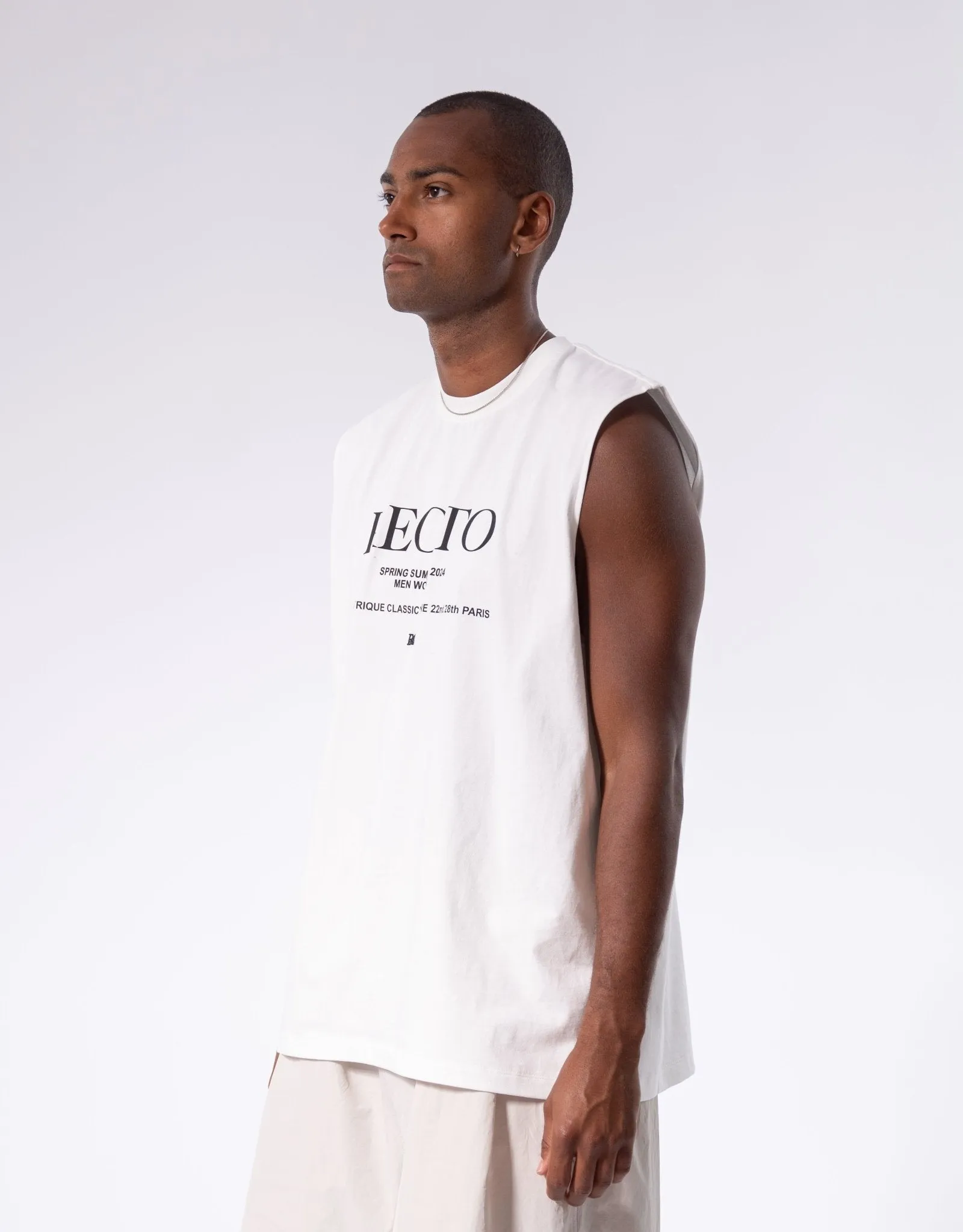 Recto     Seasonal Logo Printed Sleeveless Top  