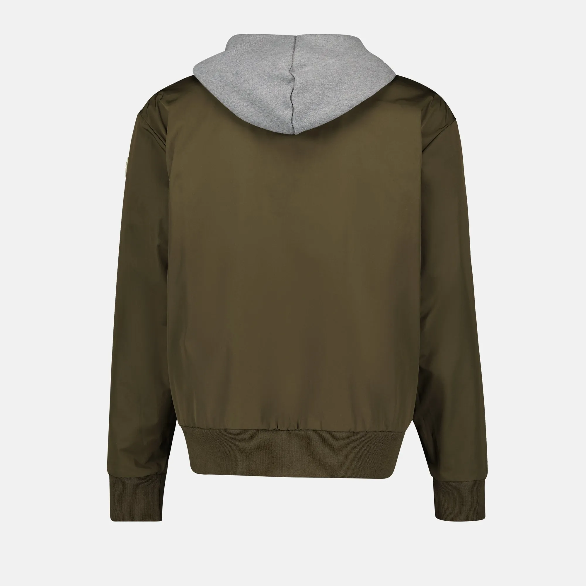 Reversible Khaki and Grey Zip Hoodie