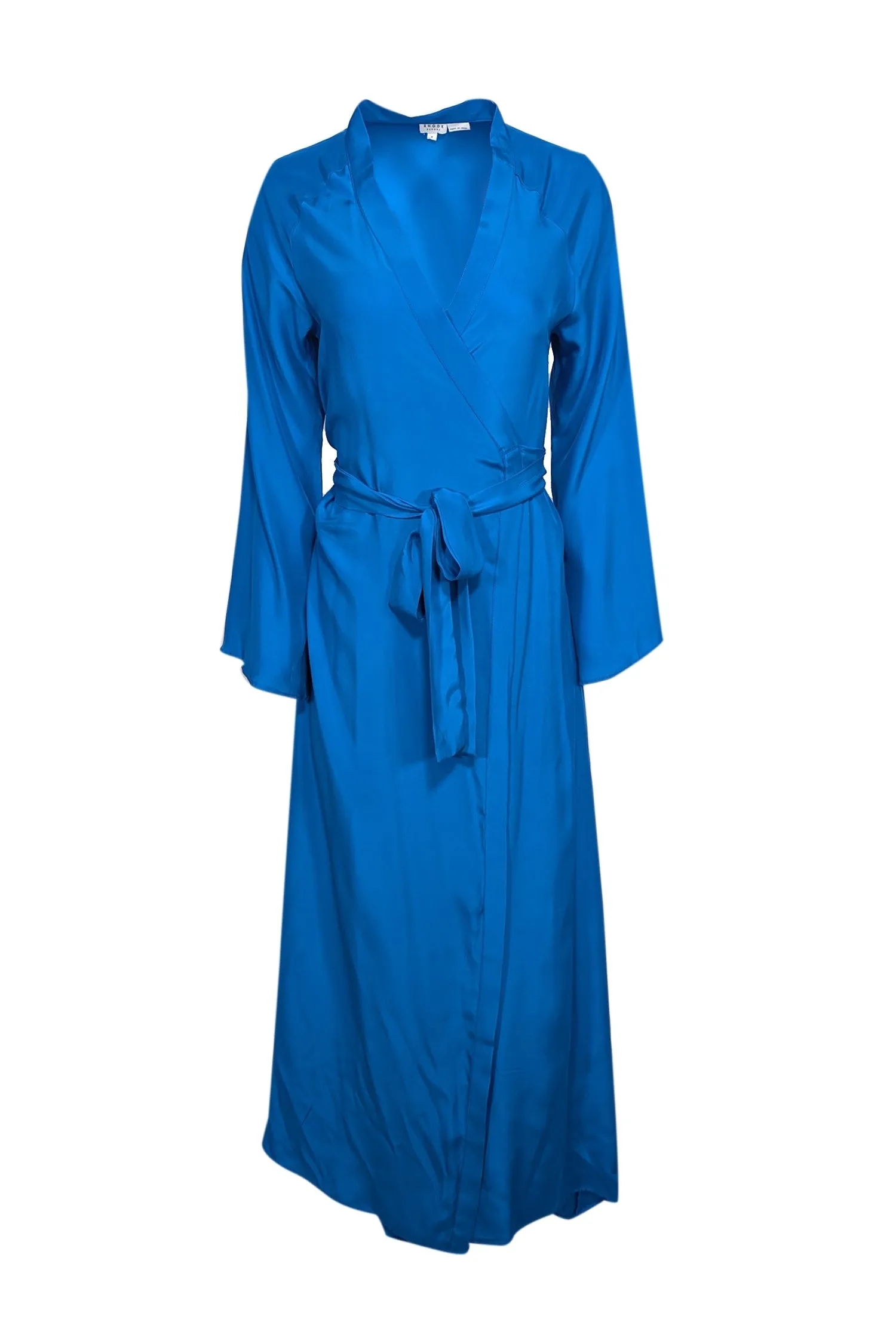 Rhode - Blue Silk Long Wrap Dress Sz M