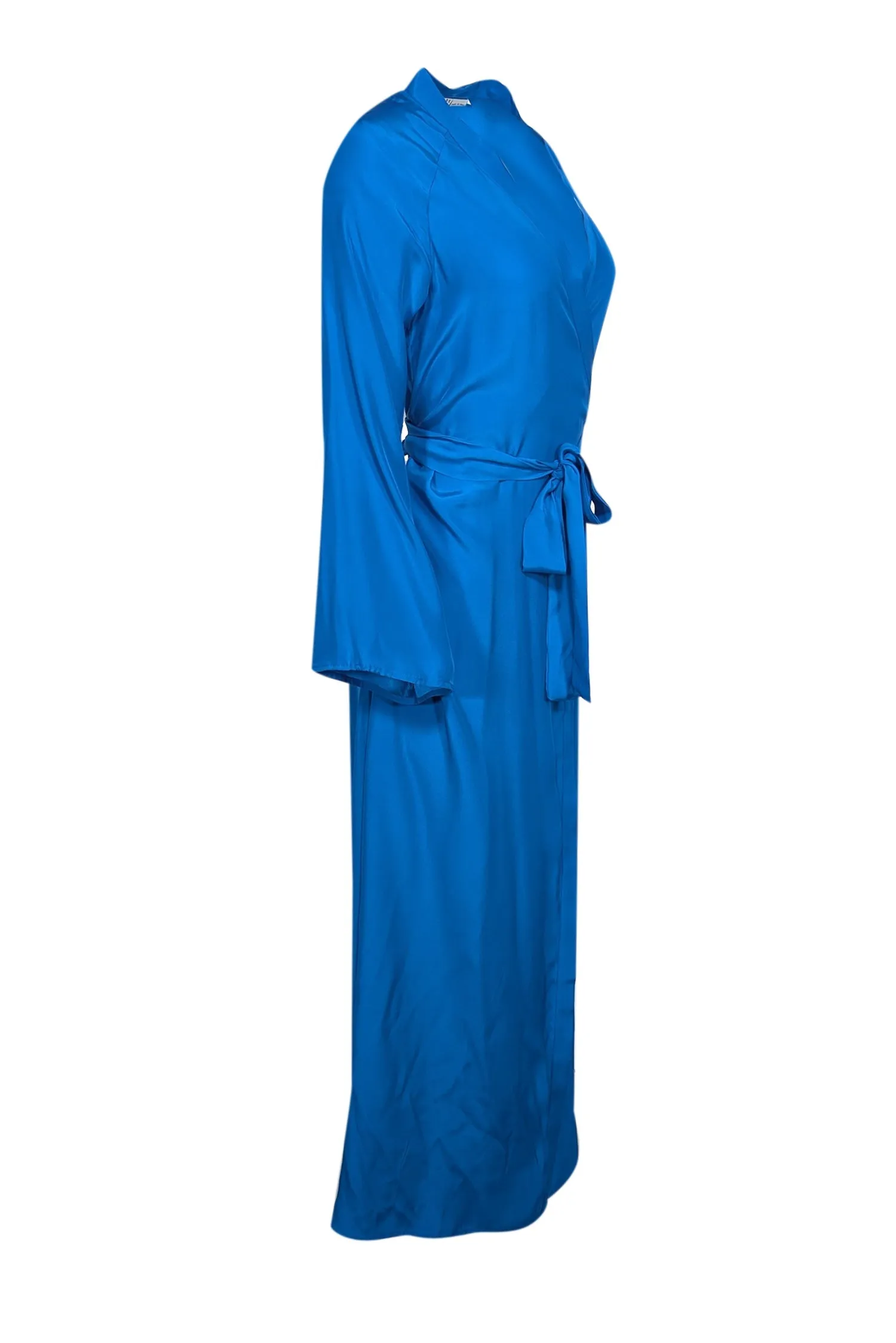 Rhode - Blue Silk Long Wrap Dress Sz M