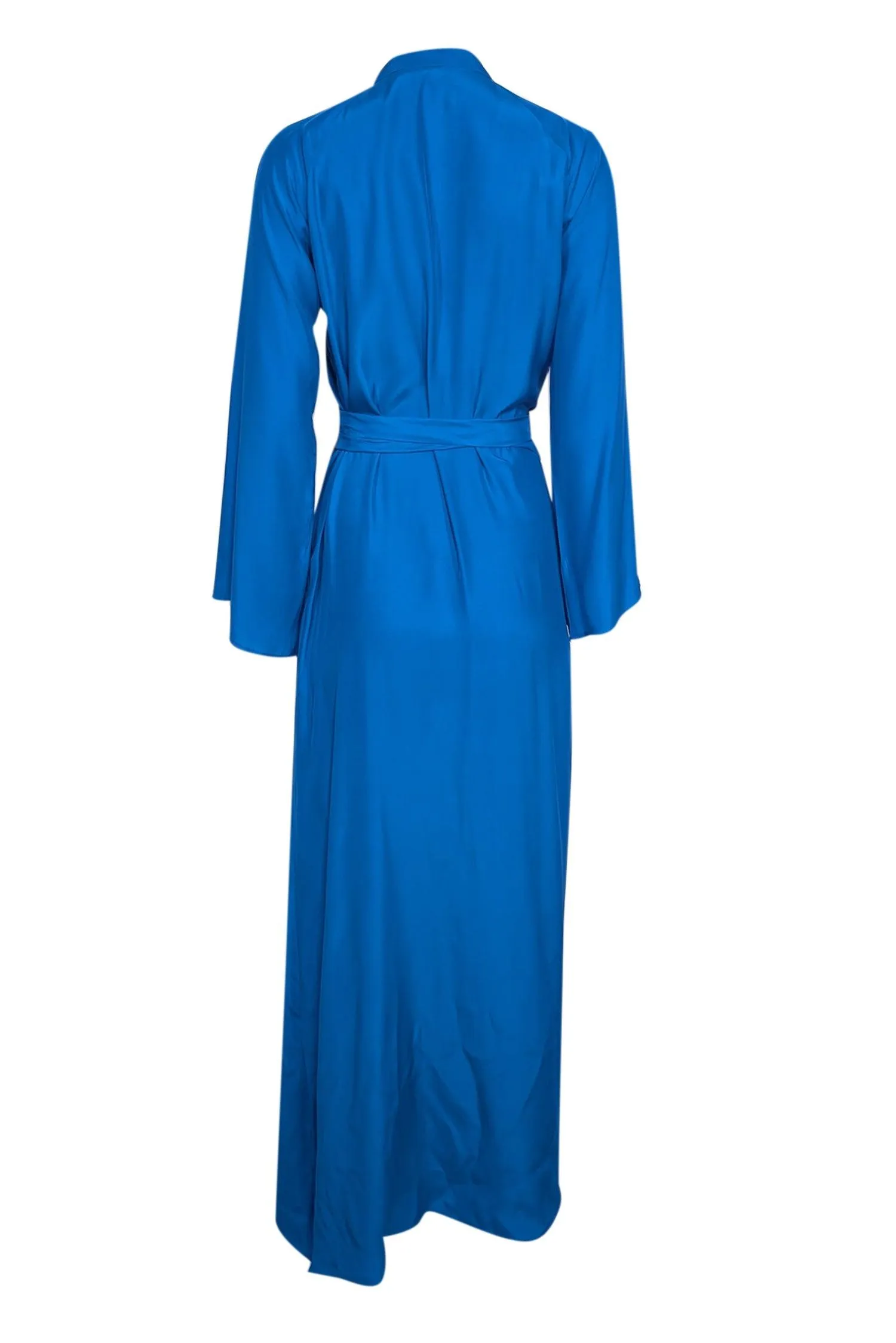 Rhode - Blue Silk Long Wrap Dress Sz M