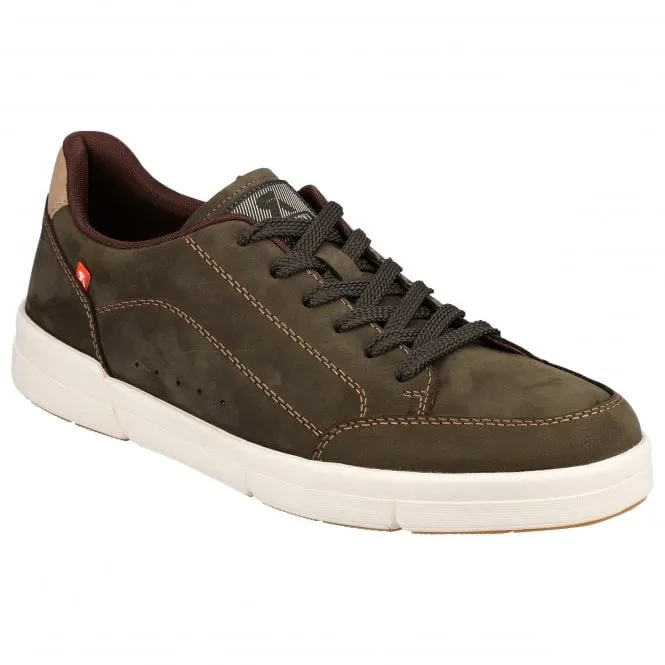 Rieker  Mens 07108-54 Bendigo Green Combi Lace-Up Trainers