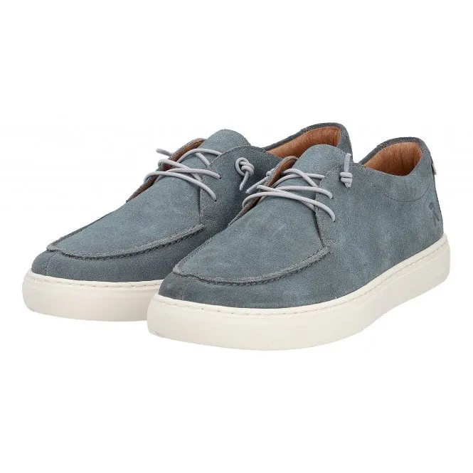 Rieker  Mens U0702-14 Denim Suede Lace-Up Trainers