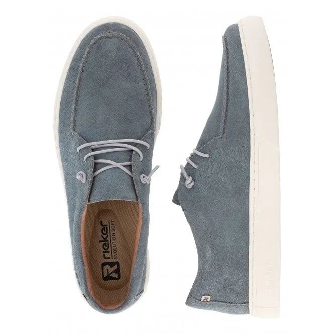 Rieker  Mens U0702-14 Denim Suede Lace-Up Trainers