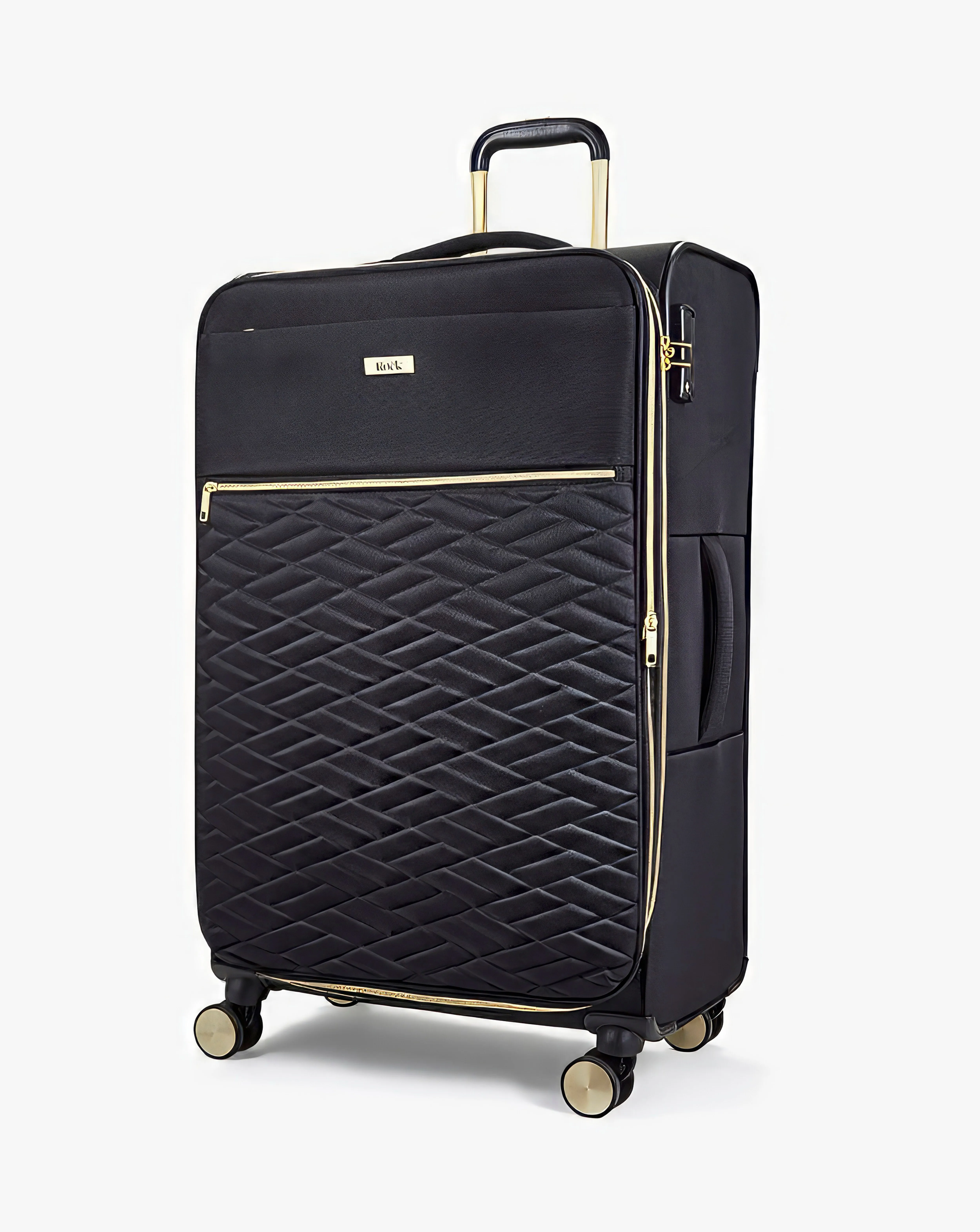 Rock Sloane Large Suitcase Black | Simply Be