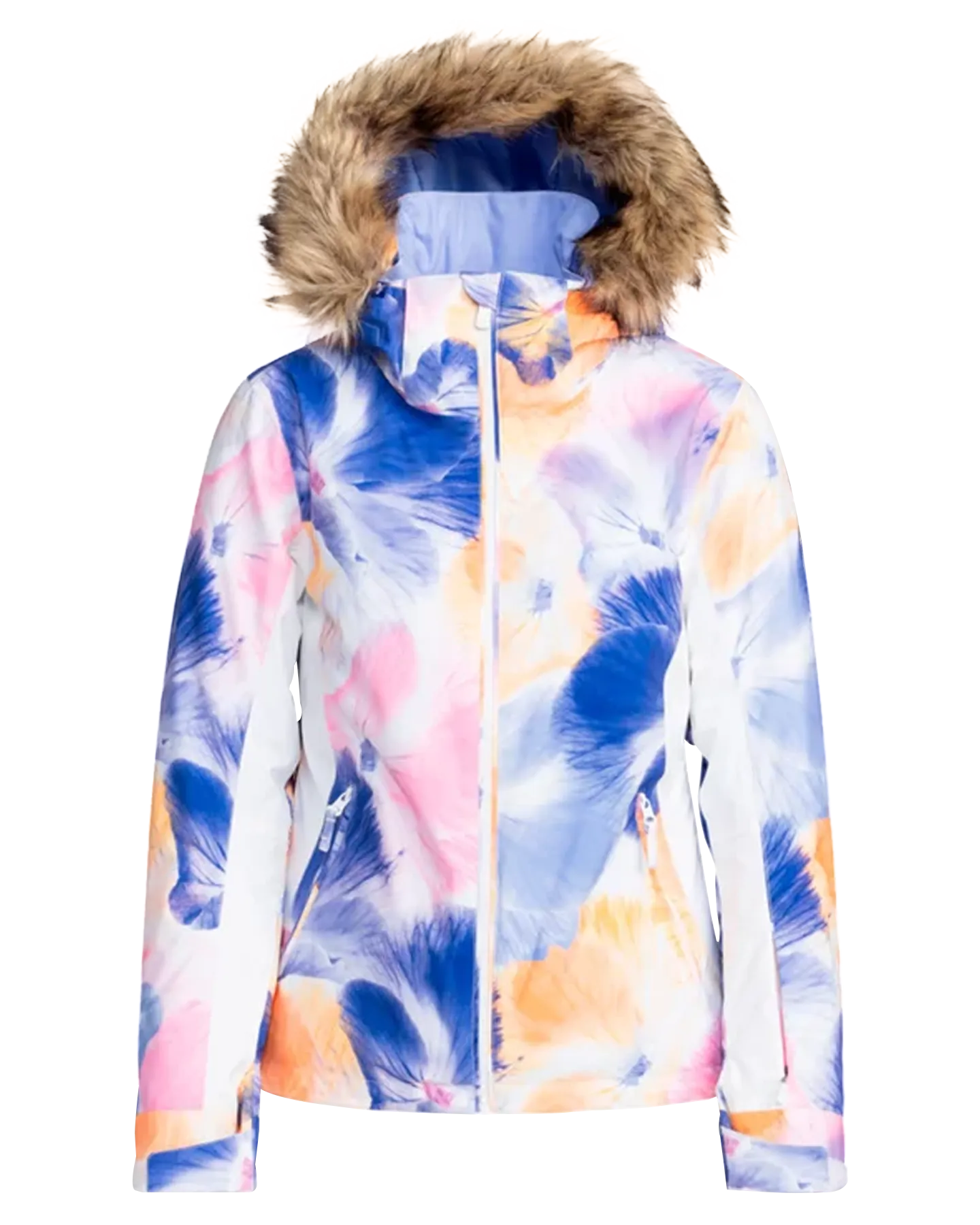 Roxy Women's Jet Ski Technical Snow Jacket - Bright White / Pansy Pansy