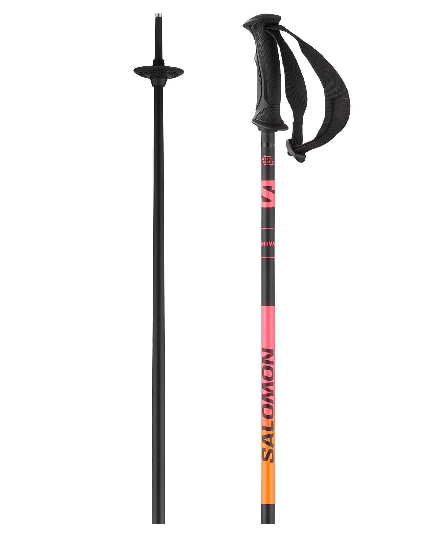 Salomon Shiva Ski Poles - Black Shocking Pink