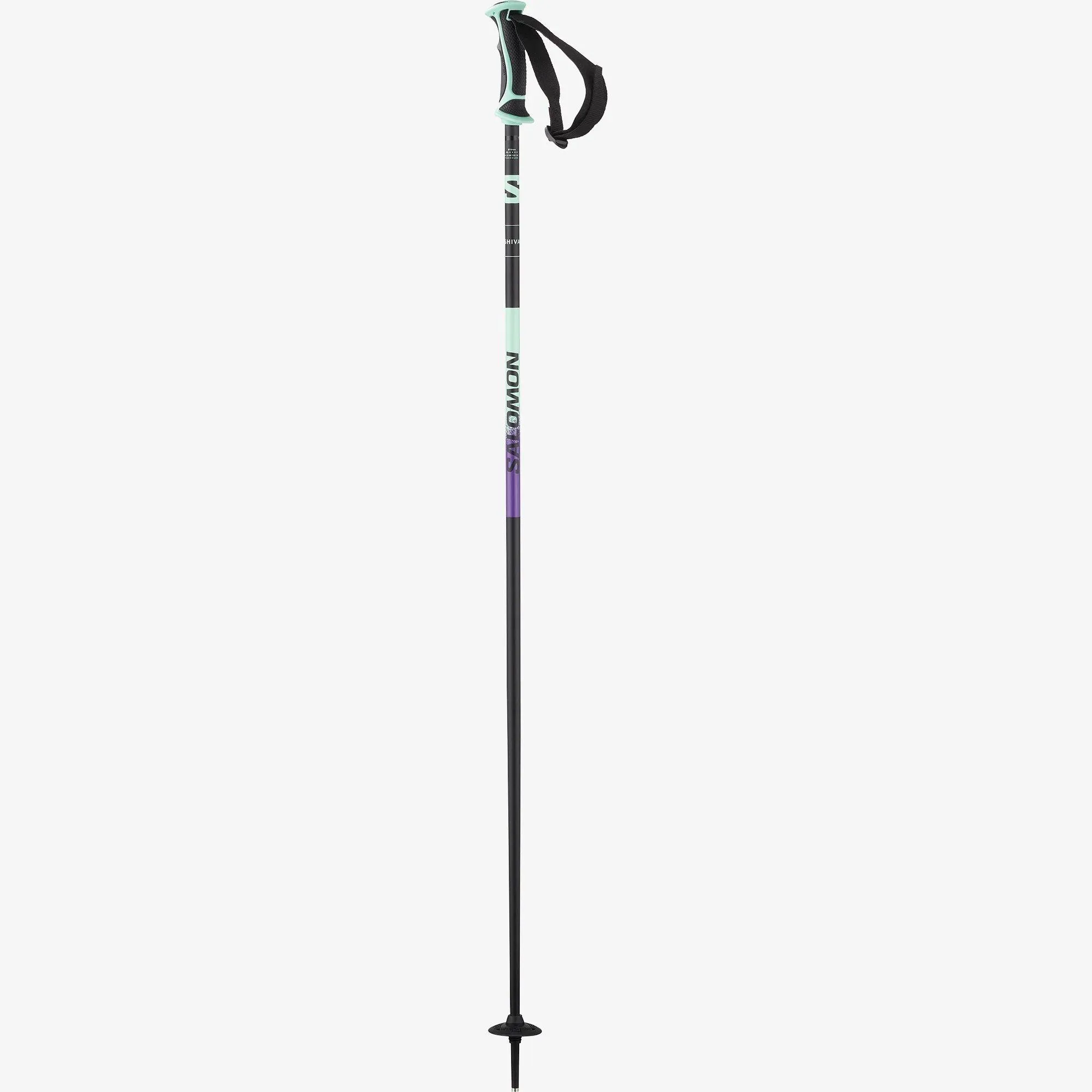 Salomon Women's Shiva Ski Poles - Black/Beach Glass | George Fisher UK