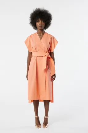 SAN FRANCISCO salmon - cotton wrap dress