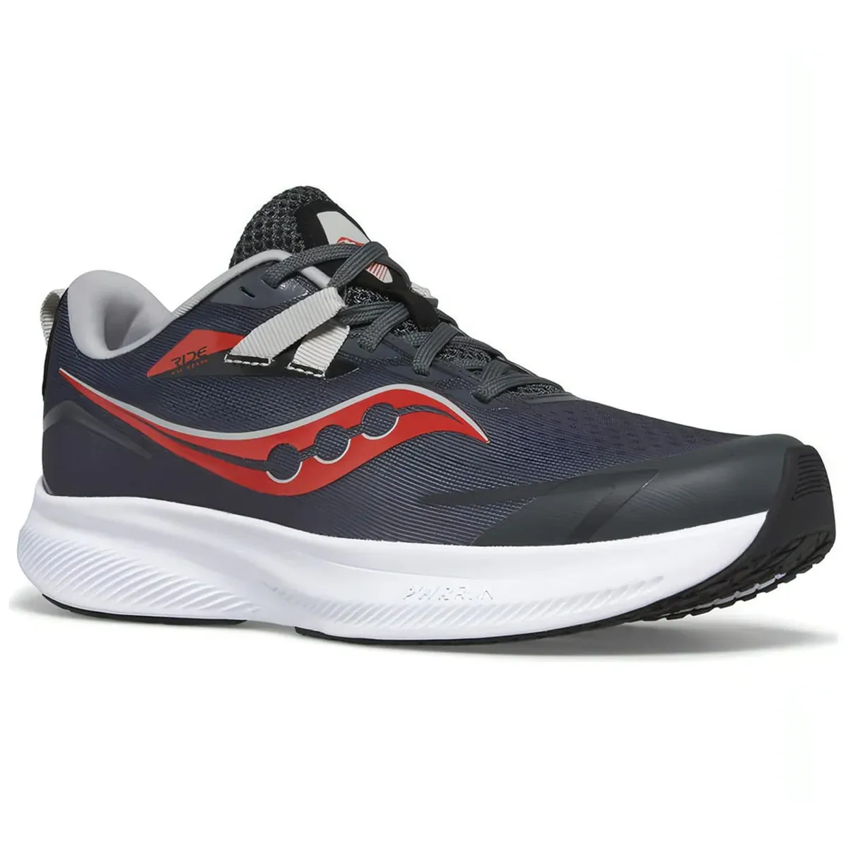 Saucony Ride 15 Junior | Grey/black/red