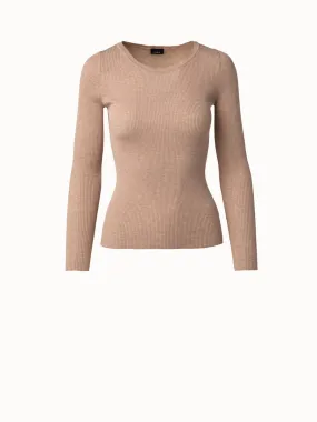 Seamless Silk Cotton Knit Pullover