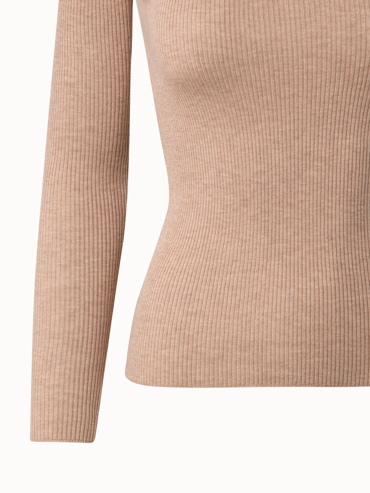 Seamless Silk Cotton Knit Pullover