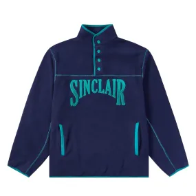 Sinclair Polar Fleece Button Up Pullover Navy