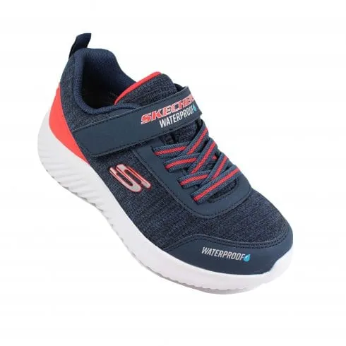 Skechers Bounder - Dripper Drop | Navy/Red | Children's Waterproof Trainers