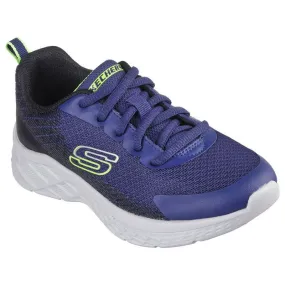 Skechers Kids' Microspec II - Vovrix Youth Trainers Navy / Black / Lime