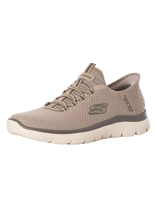 Skechers Slip Ins Summits High Range Trainers - Taupe