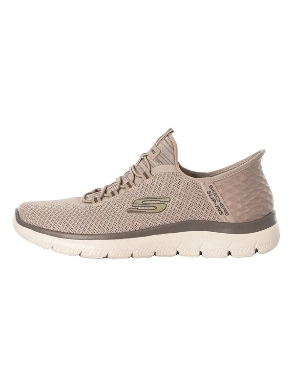 Skechers Slip Ins Summits High Range Trainers - Taupe