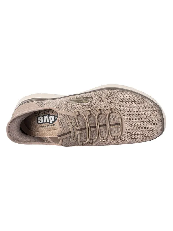 Skechers Slip Ins Summits High Range Trainers - Taupe