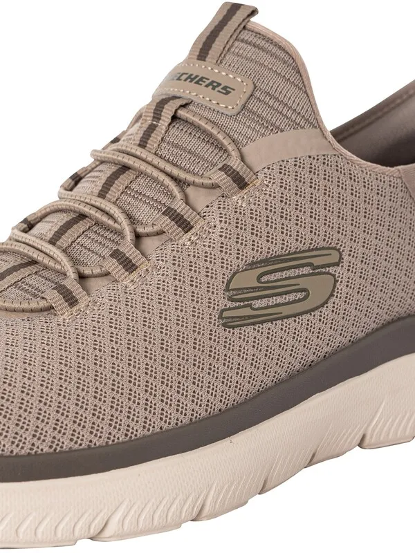 Skechers Slip Ins Summits High Range Trainers - Taupe