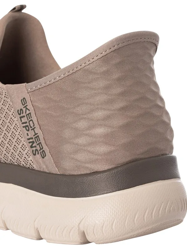 Skechers Slip Ins Summits High Range Trainers - Taupe