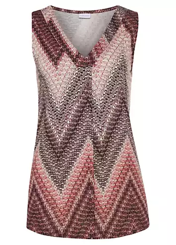 Sleeveless V-Neck Print Top by LASCANA | Look Again