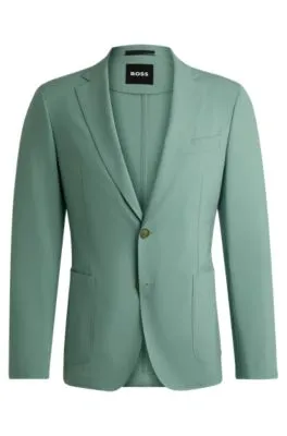 Slim-fit jacket in a performance-stretch wool blend