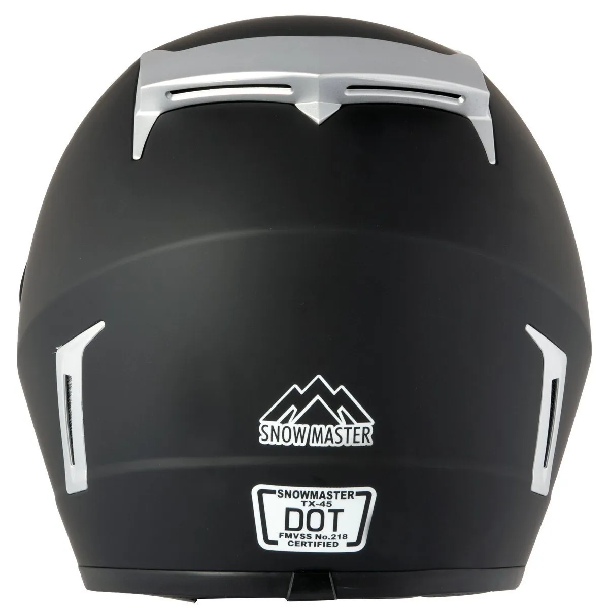 Snow Master TX45 Ultra Light Weight Flat Black Dual Sport Snowmobile Motorcycle Full Face Helmet for Men & Women - DOT Approved 