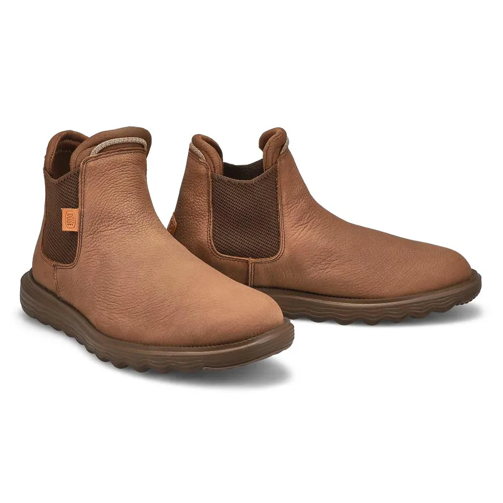 Soft Moc Mens Branson Craft Leather Chelsea Boot - Brown