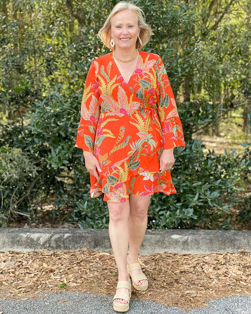 Spartina Rosalee Wrap Dress - Queenie Tropical Floral