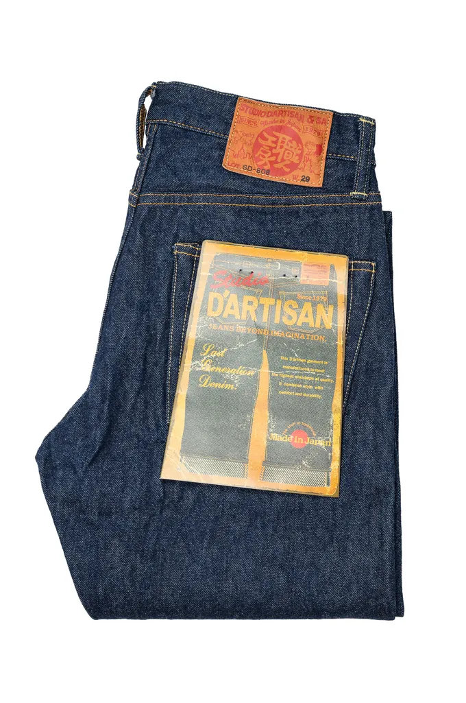 Studio D’Artisan SD-808 Natural Indigo 15oz Denim Jeans - Straight Tapered