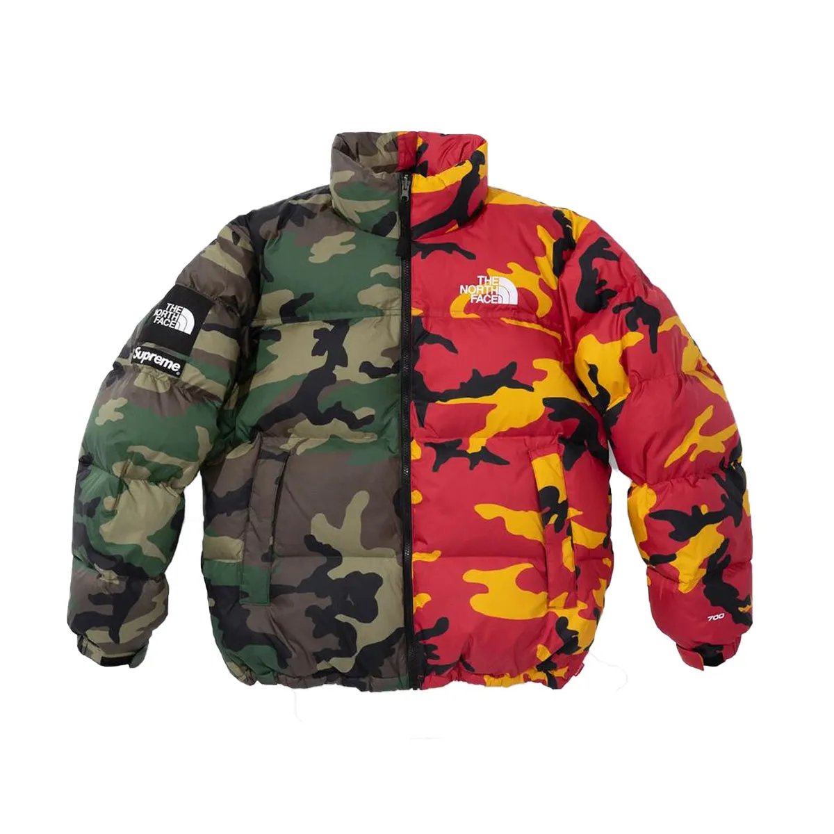 Supreme Mens The North Face Split Nuptse Jacket NF0A875F-Q1I Camo