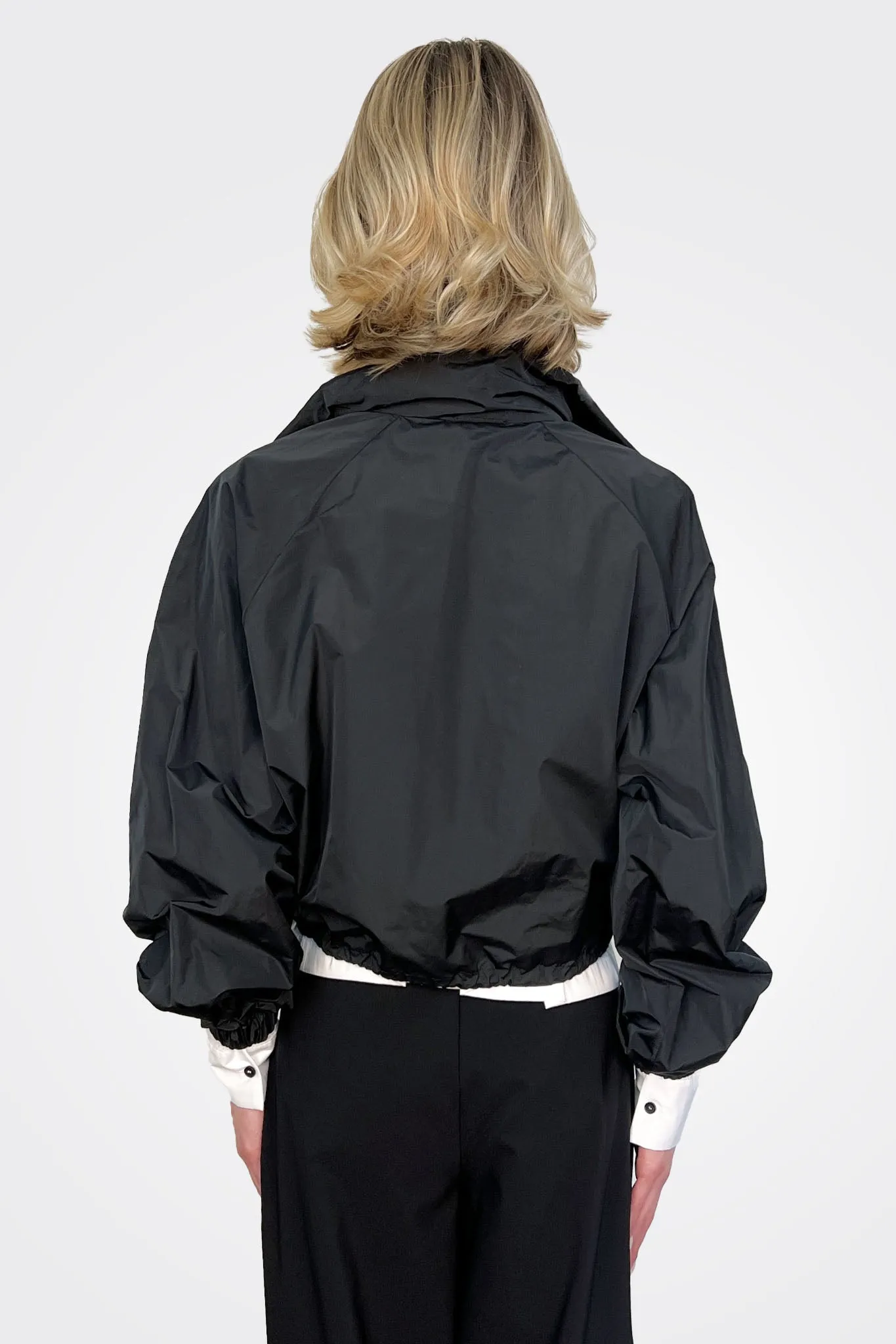 Taffeta Bomber Jacket - Nero