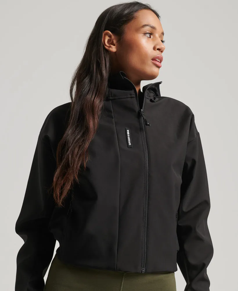 Tech Crop Softshell Jacket | Black