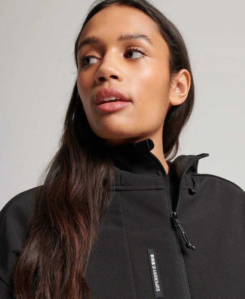 Tech Crop Softshell Jacket | Black