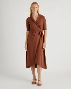 Tencel Jersey Midi Wrap Dress-