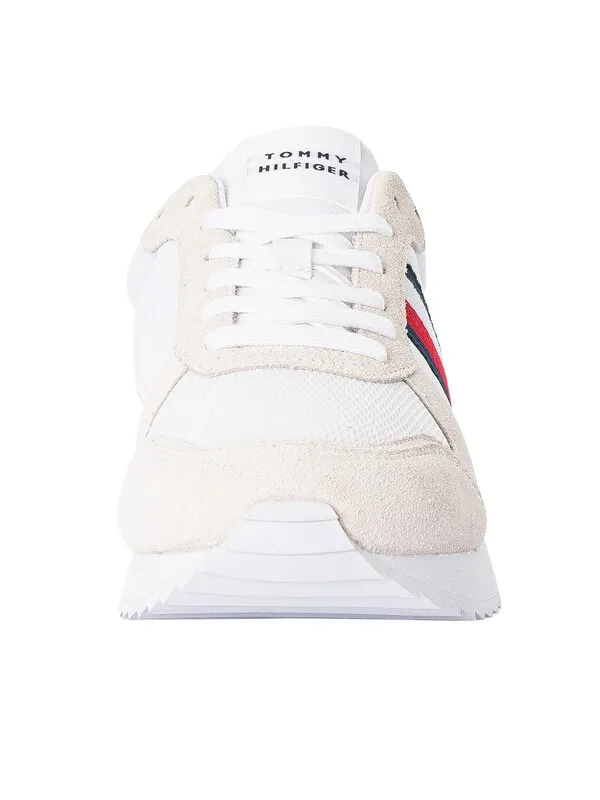 Tommy Hilfiger Runner Evo Mix Essential Trainers - White