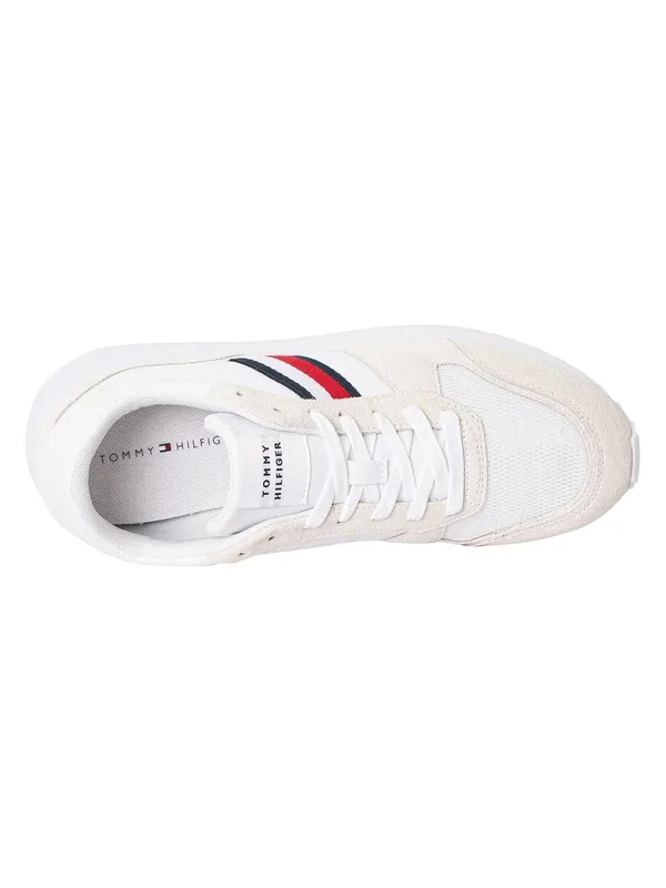 Tommy Hilfiger Runner Evo Mix Essential Trainers - White