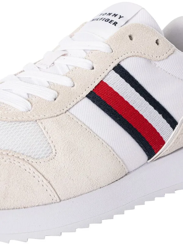 Tommy Hilfiger Runner Evo Mix Essential Trainers - White