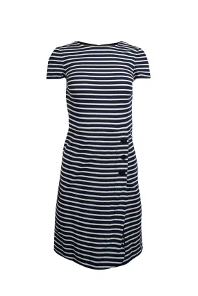 Tory Burch - Navy & White Striped Short Sleeve Wrap Dress Sz XS