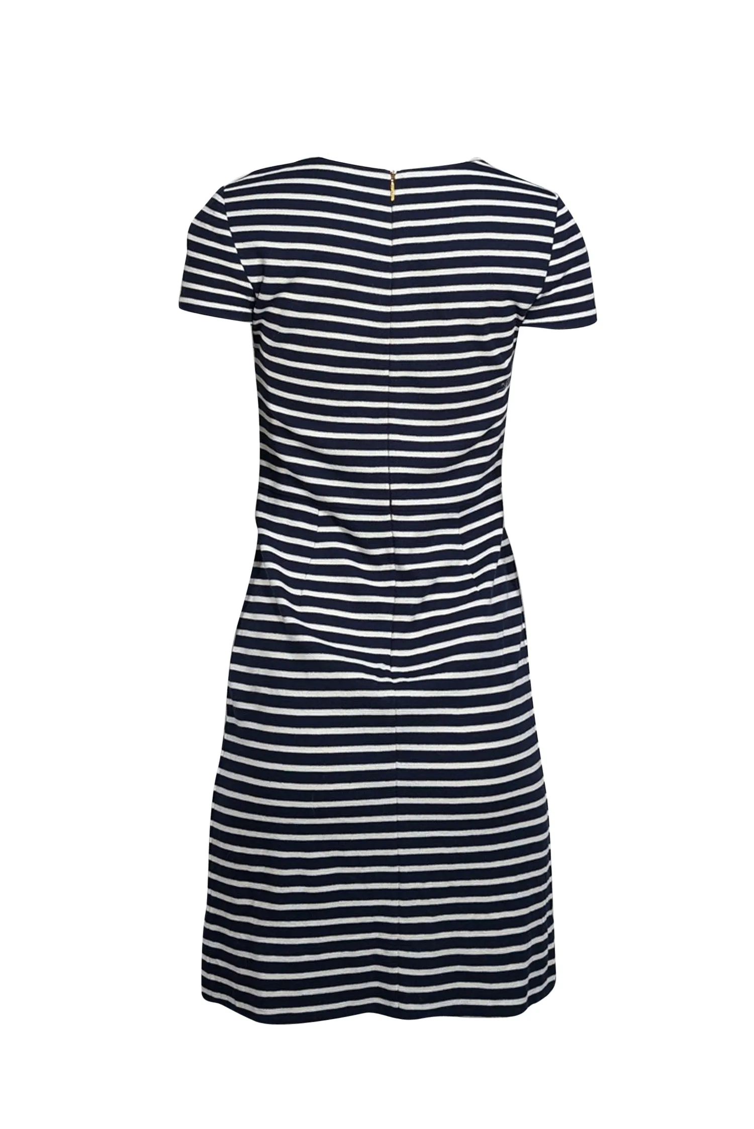 Tory Burch - Navy & White Striped Short Sleeve Wrap Dress Sz XS