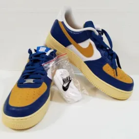 Undefeated x nike air force 1 5 on it gold blue