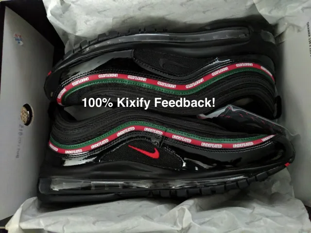 Undefeated x nike air max 97 black