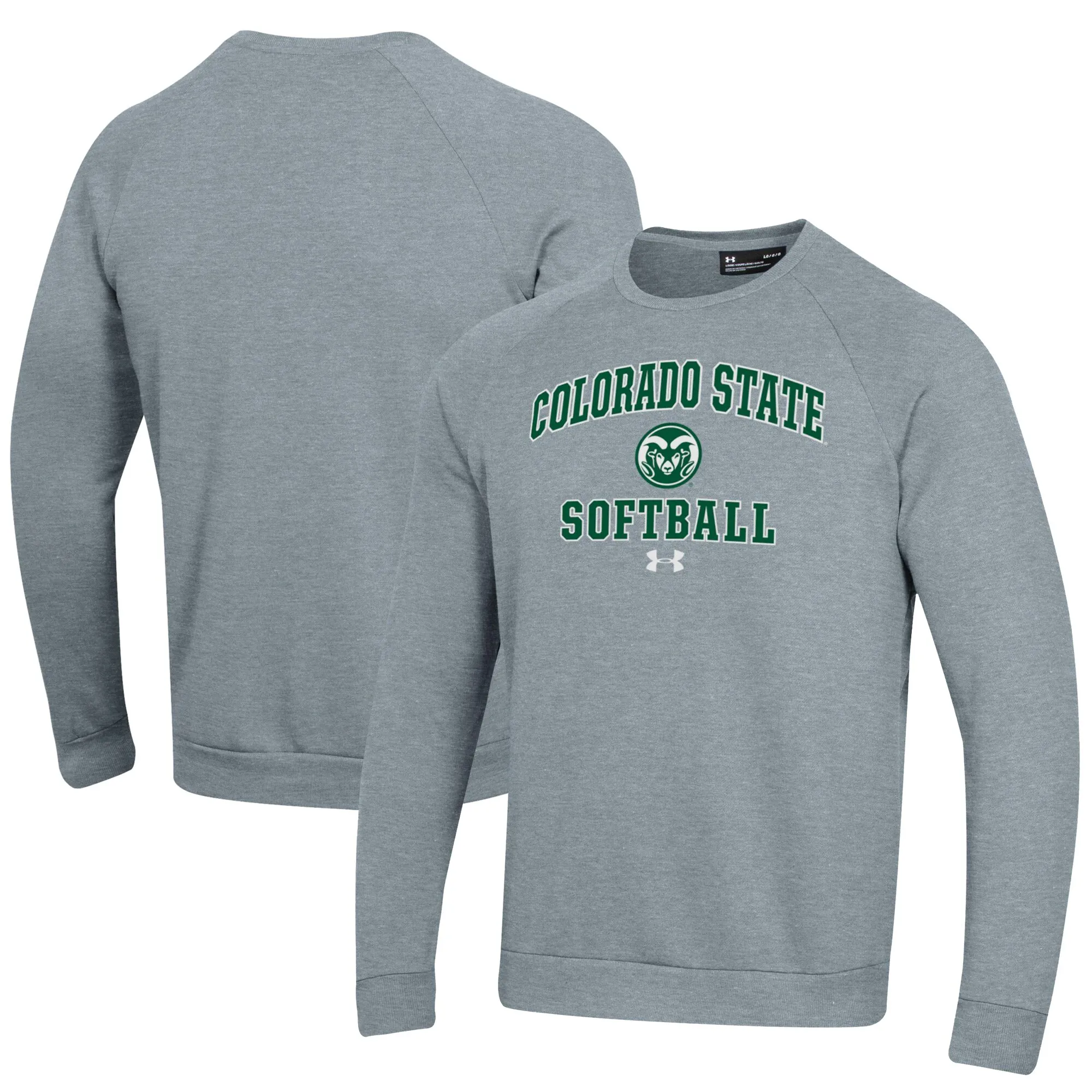 Under Armour Colorado State Rams Gray Softball All Day Arch Fleece Pullover Sweatshirt